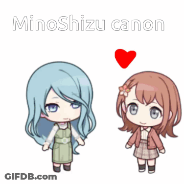 Two Anime Girls Mino Shizu Canon GIF
