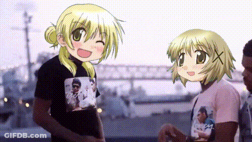 Two Anime Girls One Wearing Supreme Shirt GIF