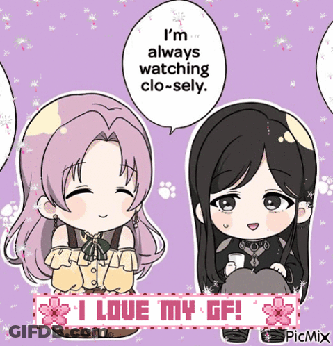 Two Anime Girls Say I'm Always Watching Clo-Selly GIF