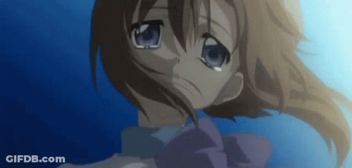 Two Anime Girls Singing Into Microphones Near Green Exit Sign GIF