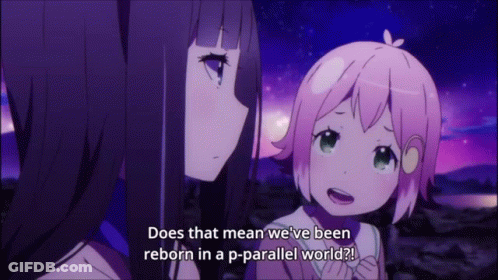 Two Anime Girls Talking Reborn In Parallel World GIF