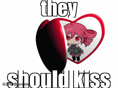 Two Anime Girls They Should Kiss GIF