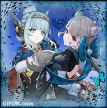Two Anime Girls With Heart GIF