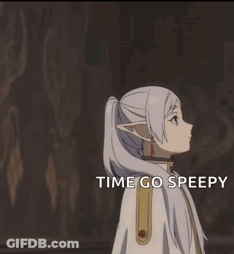 Two Anime Girls With Time Go Speepy GIF