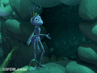 Two Ants Holding Hands With The Words Thank You Written Below Them GIF