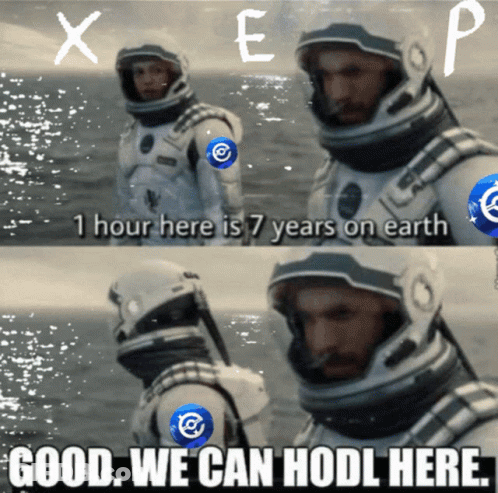 Two Astronauts Saying Good We Can Hodl Here GIF