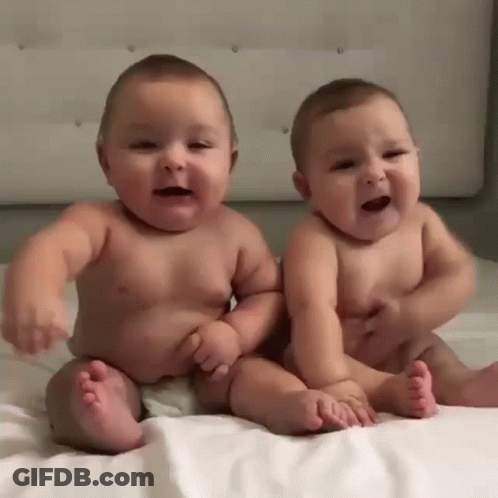 Two Baby Boys Smiling GIF