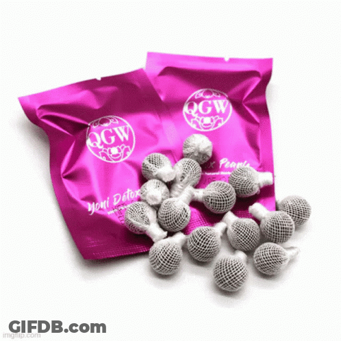 Two Bags Of QQW Yoni Detox Pearls GIF