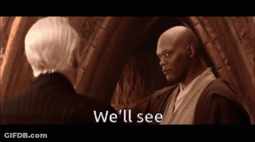 Two Bald Men Are Standing Next To Each Other And The Words We 'Ll See Are Written On The Screen GIF