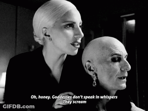 Two Bald Women One Saying Oh Honey Goddesses Don't Speak In Whispers GIF