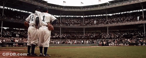 Two Baseball Players Number 21 GIF