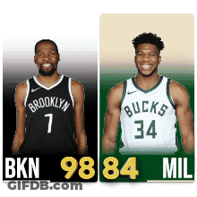Two Basketball Players Brooklyn And Bucks GIF