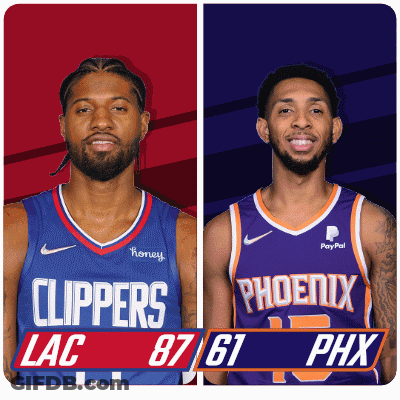 Two Basketball Players Clippers And Phoenix GIF