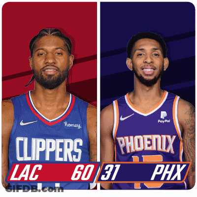 Two Basketball Players Clippers And Phoenix GIF