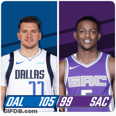 Two Basketball Players Dallas And Kings GIF