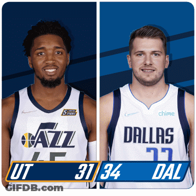 Two Basketball Players Dallas And Spurs GIF