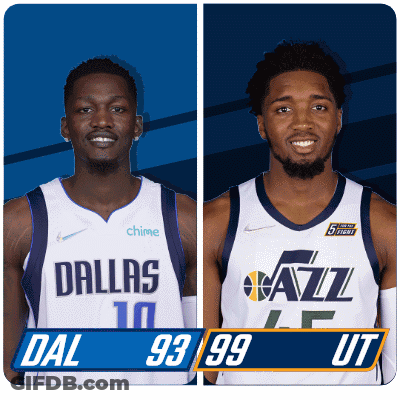 Two Basketball Players Dallas And Utah GIF