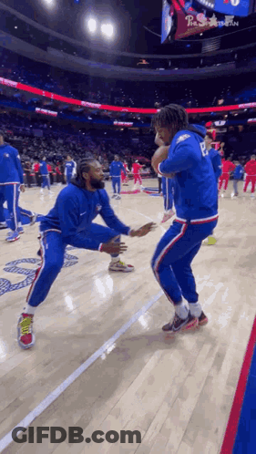 Two Basketball Players Dancing GIF