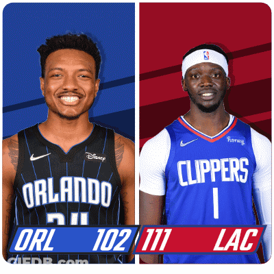 Two Basketball Players For The Orlando Magic And Clippers GIF