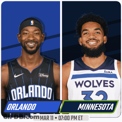 Two Basketball Players For The Orlando Magic And Wolves GIF