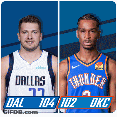 Two Basketball Players From Dallas And Oklahoma City GIF