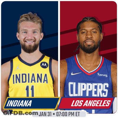 Two Basketball Players From Indiana And Los Angeles GIF
