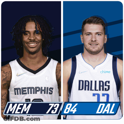 Two Basketball Players From Memphis And Dallas GIF