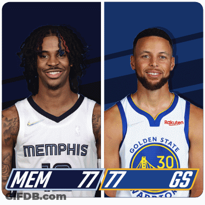 Two Basketball Players From Memphis And Golden State GIF