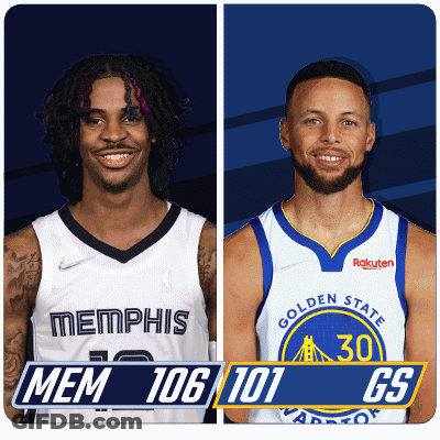 Two Basketball Players From Memphis And Golden State GIF