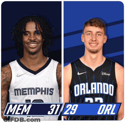 Two Basketball Players From Memphis And Orlando GIF