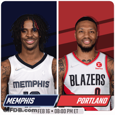 Two Basketball Players From Memphis And Portland GIF