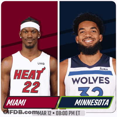 Two Basketball Players From Miami And Minnesota GIF