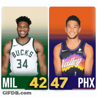 Two Basketball Players From The Bucks And The Valley GIF