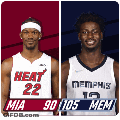 Two Basketball Players From The Heat And Memphis GIF