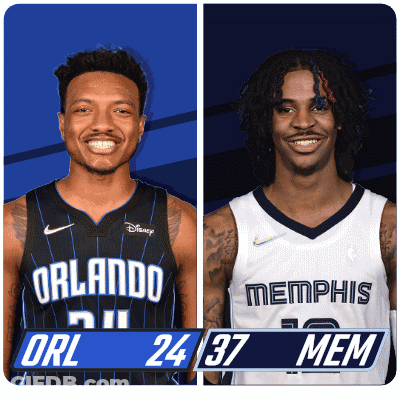 Two Basketball Players From The Orlando Magic And Memphis Mem GIF