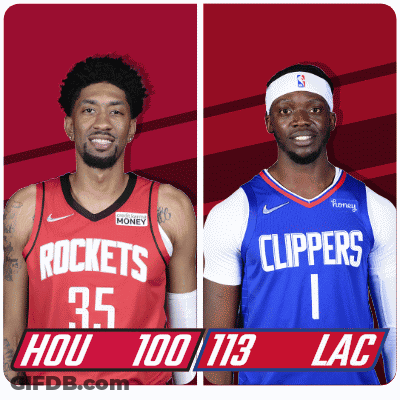 Two Basketball Players From The Rockets And Clippers GIF