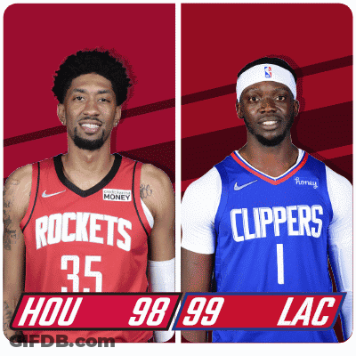 Two Basketball Players From The Rockets And Clippers GIF