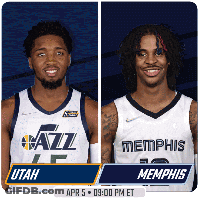 Two Basketball Players From The Utah Jazz And Memphis Memphis GIF