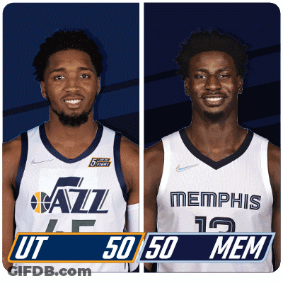 Two Basketball Players From The Utah Jazz And Memphis Memphis GIF