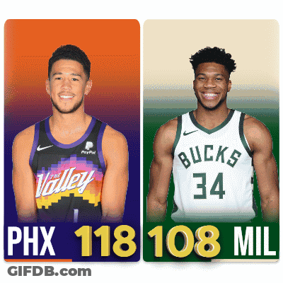 Two Basketball Players From Valley And Bucks GIF