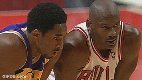Two Basketball Players In Bulls Jersey GIF