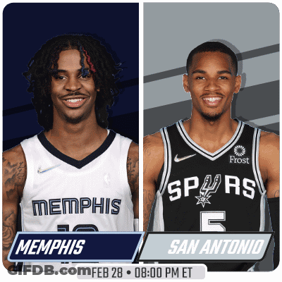Two Basketball Players Memphis Vs San Antonio GIF