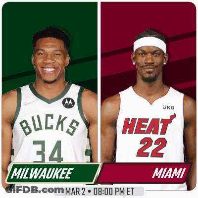 Two Basketball Players Milwaukee And Heat GIF