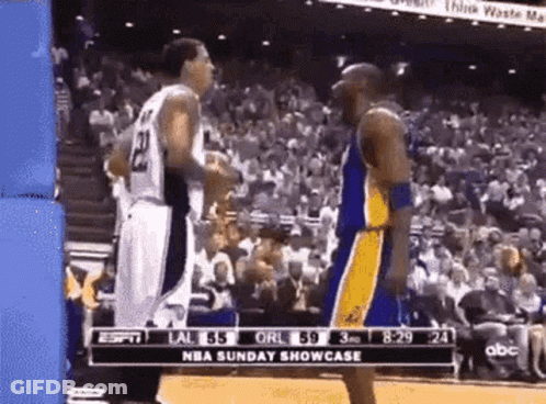 Two Basketball Players NBA Sunday Showcase GIF