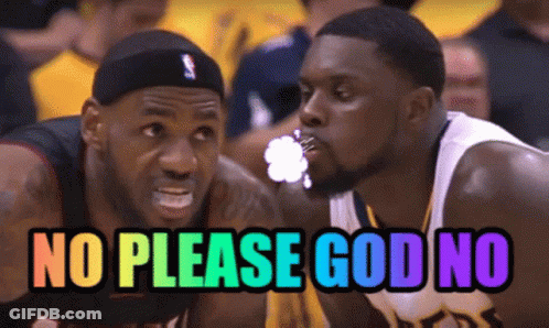 Two Basketball Players No Please God No GIF