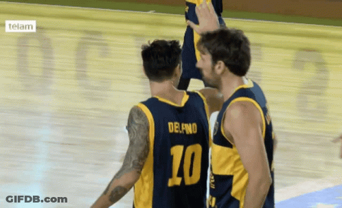 Two Basketball Players Number 10 Jersey GIF