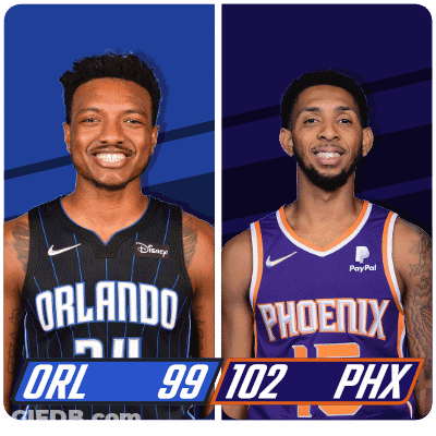 Two Basketball Players One From Orlando And The Other From Phoenix GIF