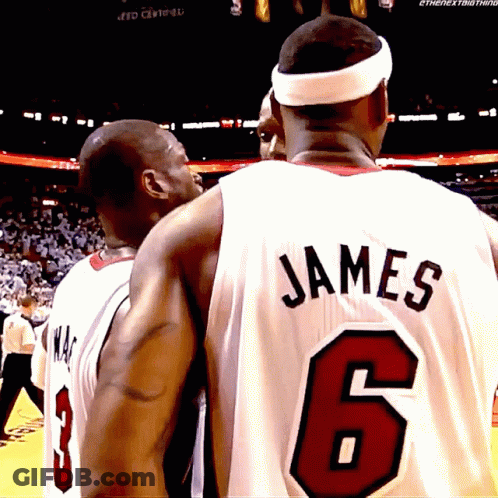 Two Basketball Players One Named James GIF