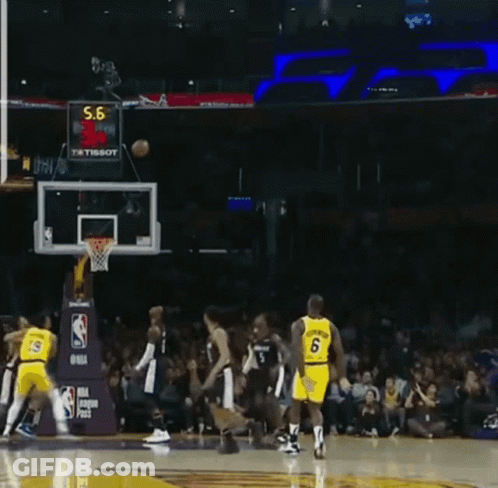 Two Basketball Players One Wearing Miami Jersey GIF