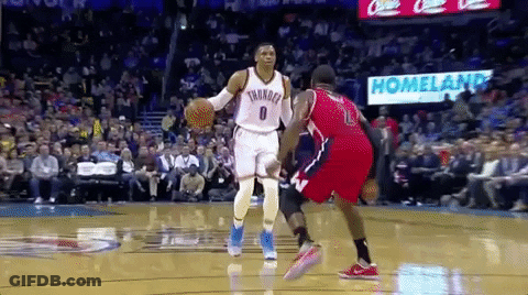 Two Basketball Players Playing With Homeland Sign GIF